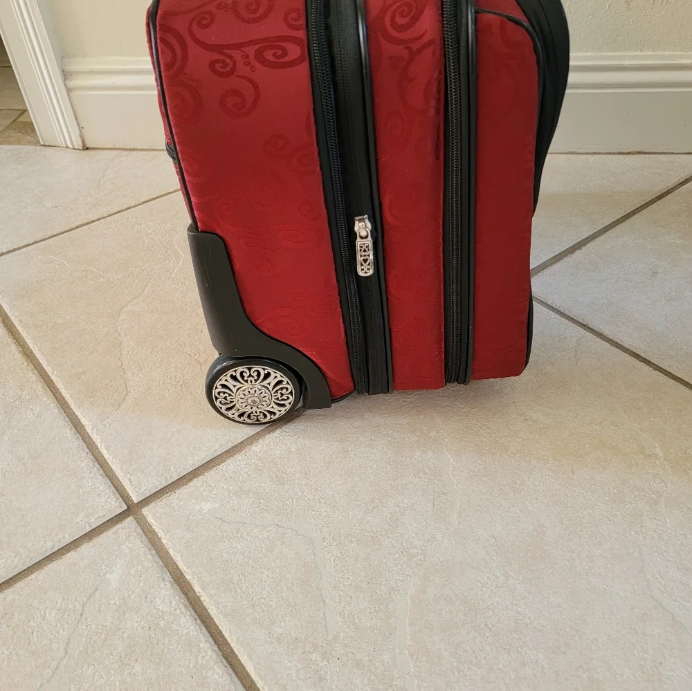 Brighton Red and Black Laptop Bag with Heart Accent